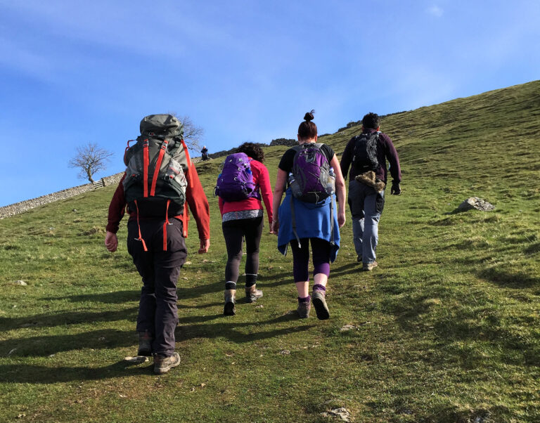 Starting the climb